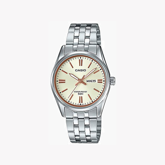 Montre Casio LTP-1335D-9AV analogique argentée pour femme