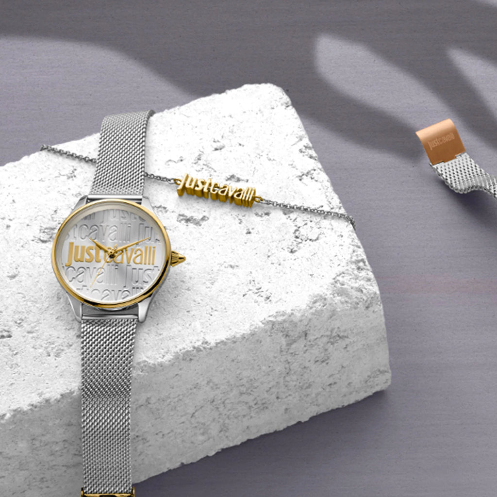 JUST CAVALLI Women's Watch with Silver Stainless Steel Case and Silver Stainless Steel Band-i-Watch-4