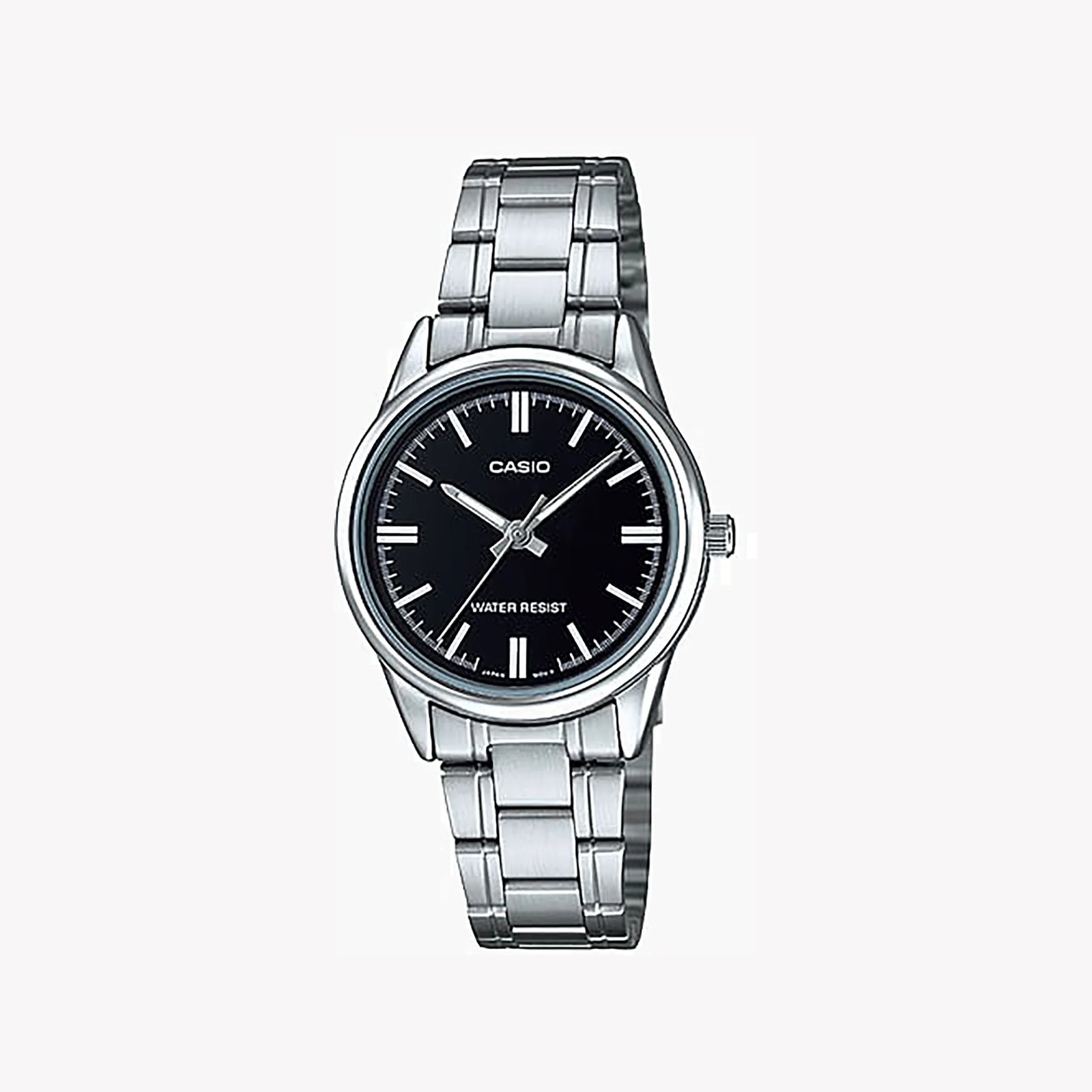 Casio Women's Silver Stainless Steel Watch, Black Dial | Ltp-V005d-1audf by i-watch