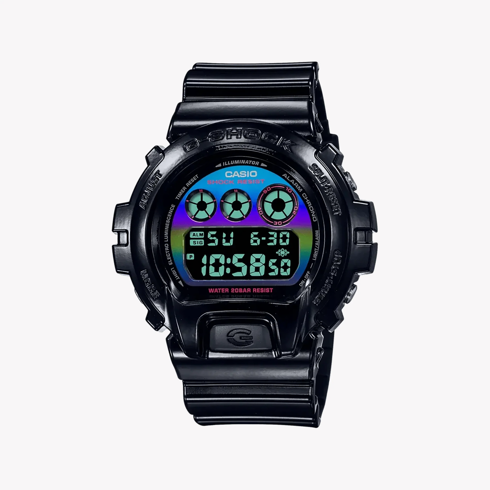 G-Shock Men's Black Resin Watch, Colorful Dial | Dw-6900rgb-1dr by i-watch
