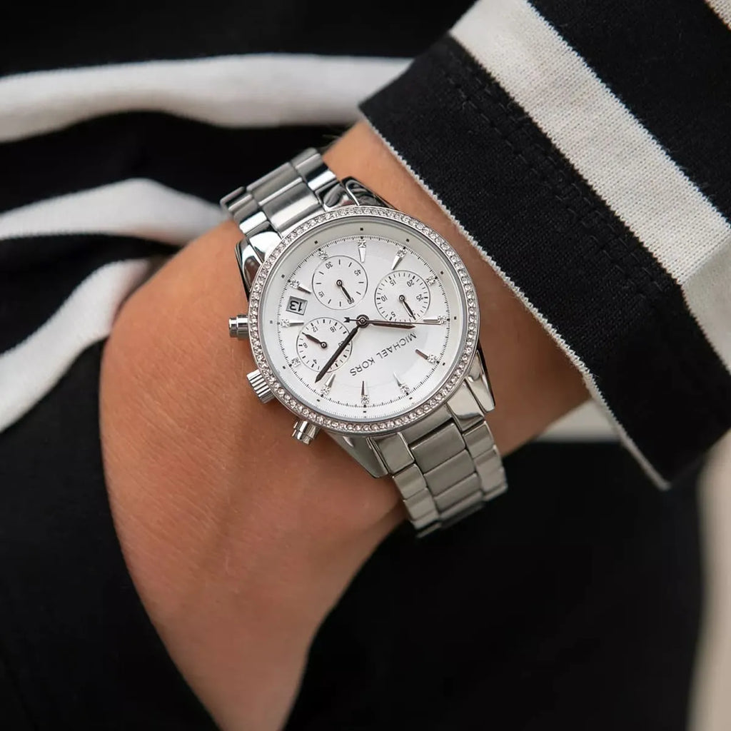 MICHAEL KORS MK6428 - ELEGANT SILVER STAINLESS STEEL WOMEN'S WATCH - TIMELESS SOPHISTICATION & STYLE-i-Watch-3