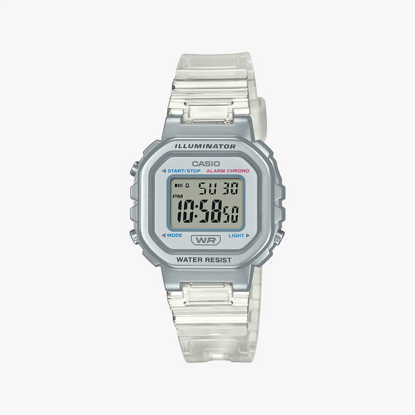 Casio Unisex White Resin Watch, Silver Case | La-20whs-7adf by i-watch