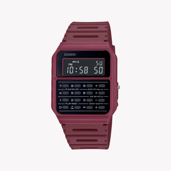 Casio Unisex Red Resin Watch, Digital | Ca-53wf-4bdf by i-watch