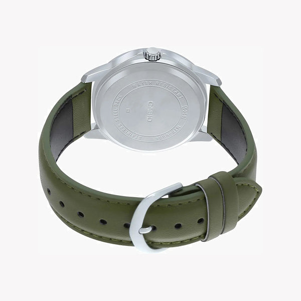 Casio Mtp-V004l-3budf - Adventure-Ready Men's Watch With Elegant Green Leather Band by i-watch