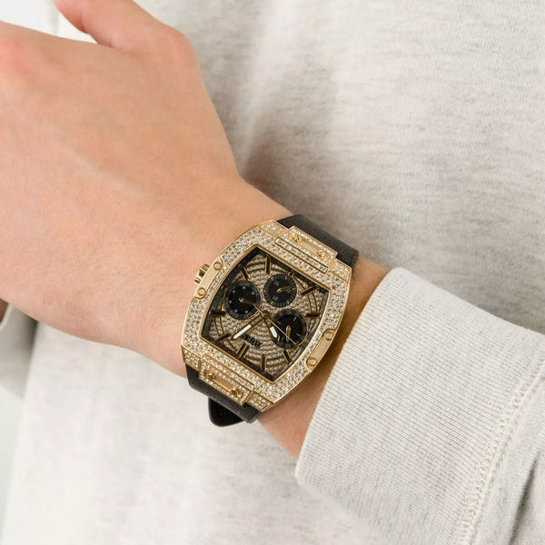 Guess Watches Men's Gold & Black Silicone Watch | Gw0048g2 by i-watch