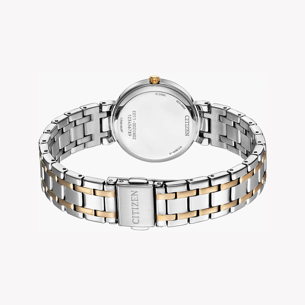 Citizen Women's Silver & Gold Watch, White Dial | Ew2696-84a by i-watch