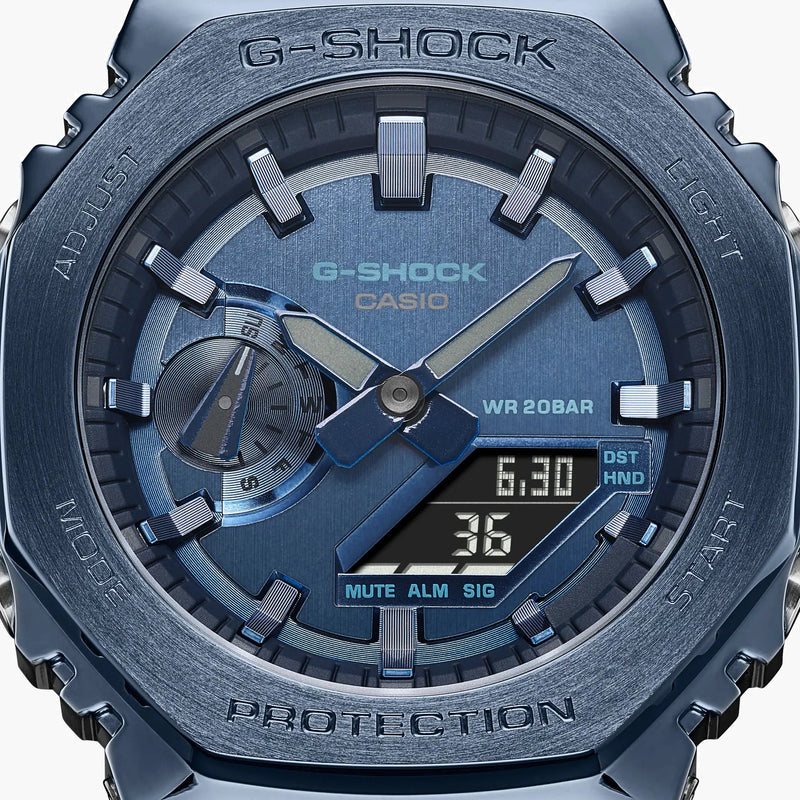 G-Shock Men's Blue Stainless Steel Watch, Blue Dial | Gm-2100n-2adr by i-watch