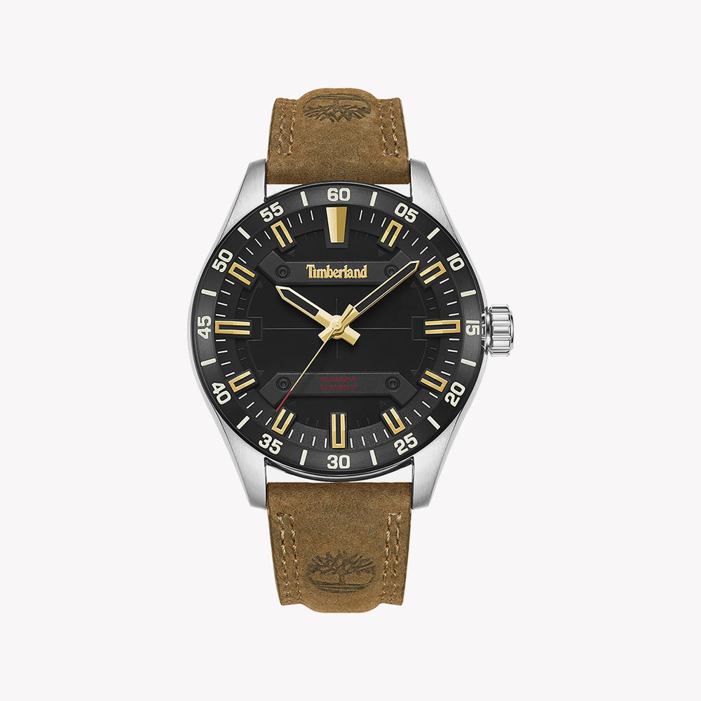 Timberland Men's Silver Watch, Black Dial | Tdwga2201201 by i-watch
