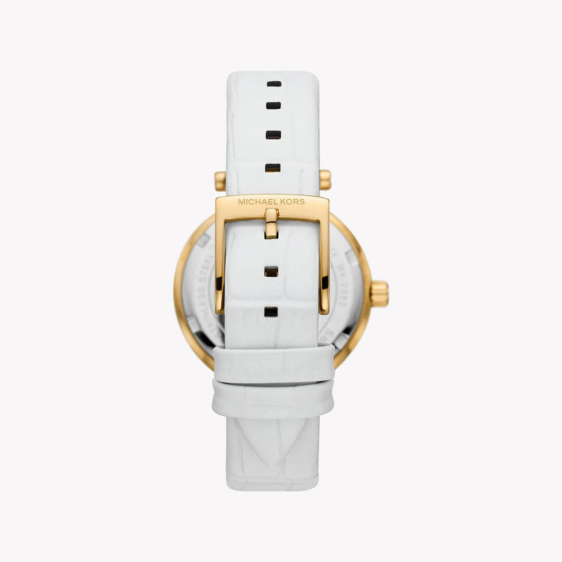 Michael Kors Women's Gold Watch, White Leather Band | Mk2980 by i-watch