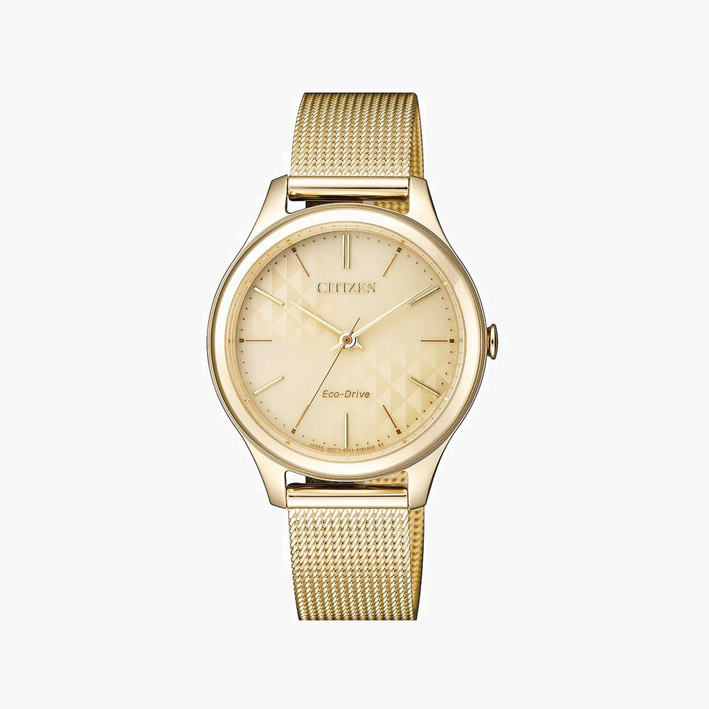 CITIZEN EM0502-86P RADIANT CHARM - ELEGANT GOLD ECO-DRIVE WOMEN'S WATCH