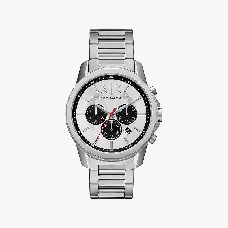 ARMANDI EXCHANGE AX1742 - MODERN CLASSIC MEN'S WATCH WITH SILVER STAINLESS STEEL BAND & DIAL