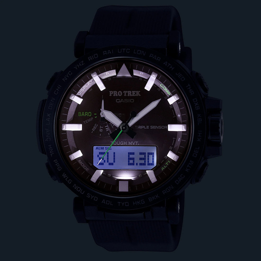 Casio Men's Stainless Steel & Resin Watch, Black | Prw-6621y-1er by i-watch