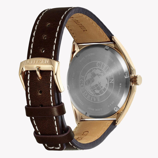 Citizen Aw1573-11l - Elegant Powerhouse - Men's Eco-Drive Watch With Gold Case And Blue Dial by i-watch