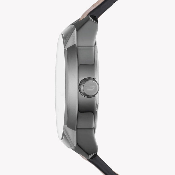 Diesel Men's Black Stainless Steel, Brown Leather | Dz1784 by i-watch