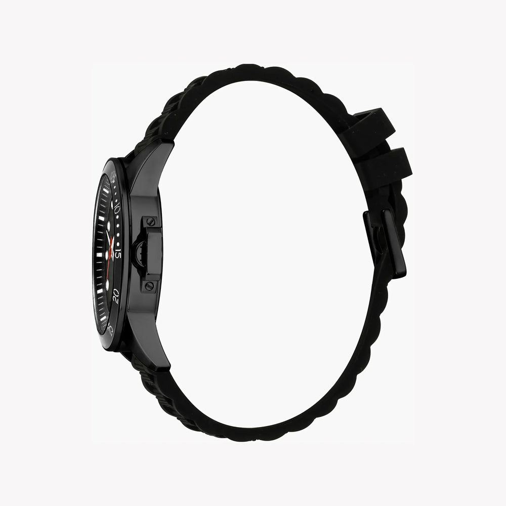 Esprit Men's Black Rubber Watch, Black Dial | Es1g061m0035 by i-watch