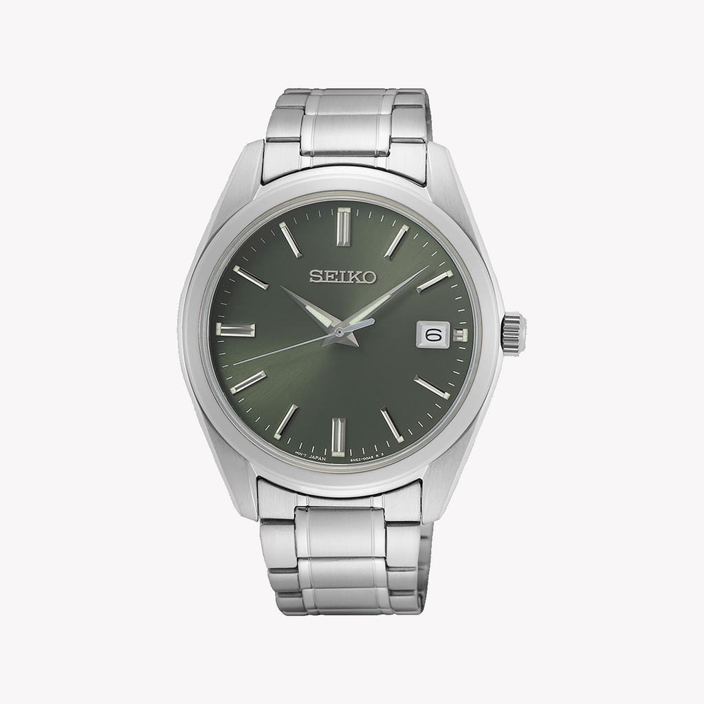 Seiko SUR527P1 Men's Watch - Green Dial, Stainless Steel-i-Watch