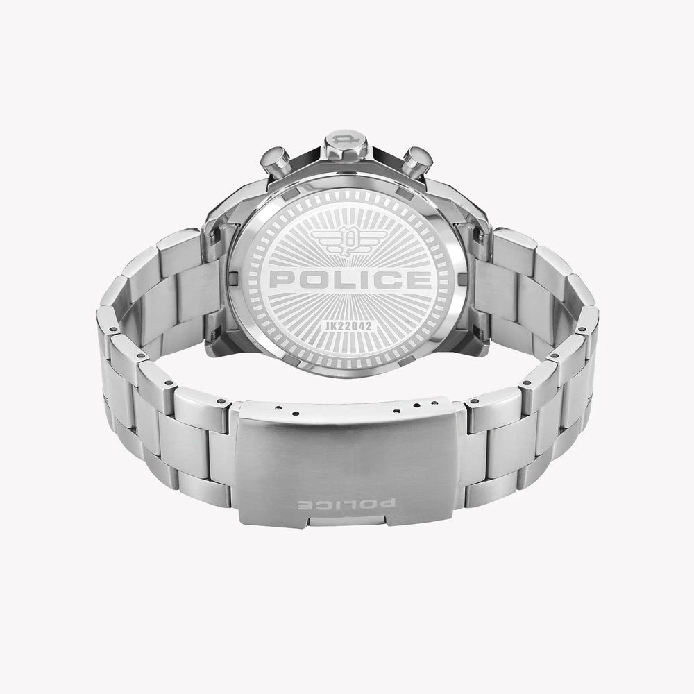 Police Men's Silver Stainless Steel Watch, Blue Dial | Pewjk2204203 by i-watch