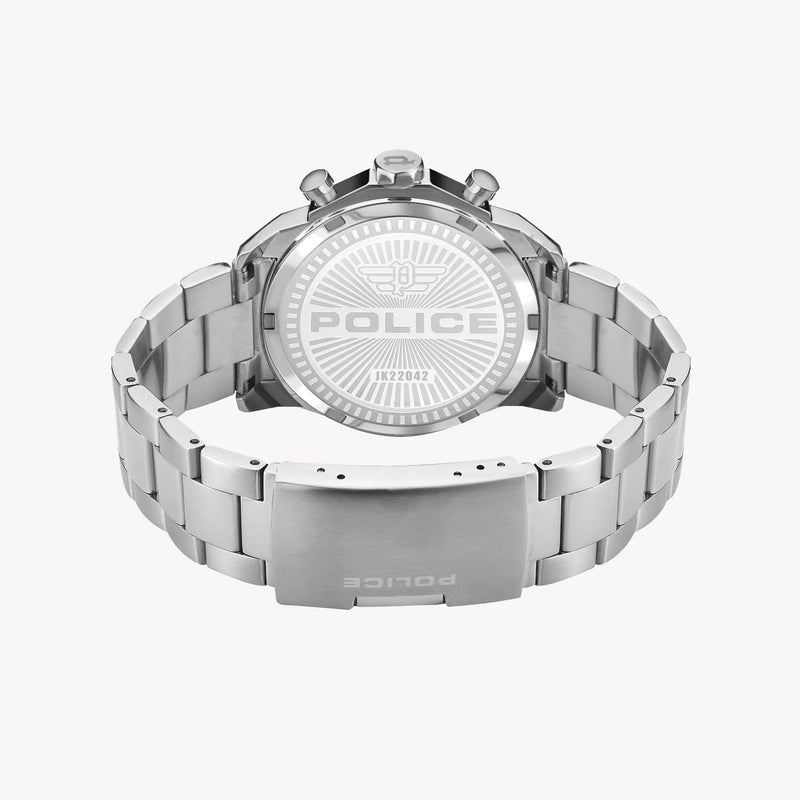 Police Men's Silver Stainless Steel Watch, Blue Dial | Pewjk2204203 by i-watch