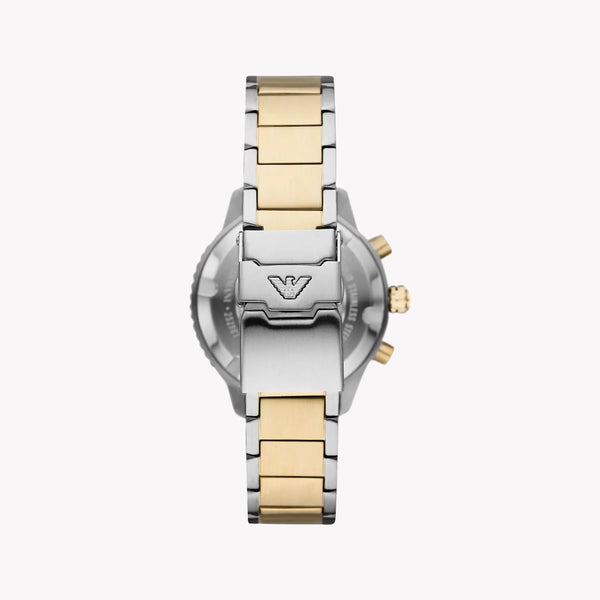 Emporio Armani Men's Silver/Gold Watch, Blue Dial | Ar11362 by i-watch
