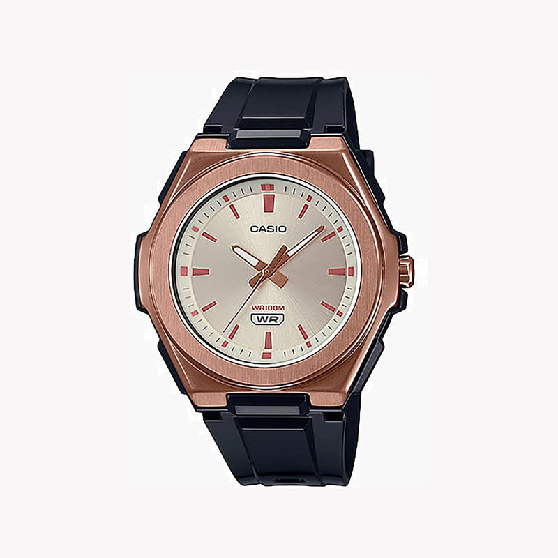 Casio Men's Gold Watch, Beige Dial | Lwa-300hrg-5ev by i-watch