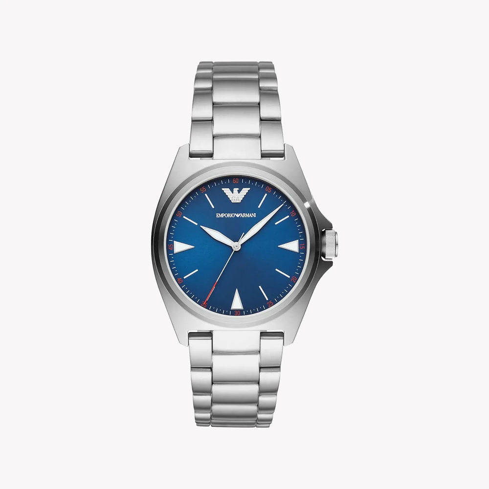 Emporio Armani Men's Silver Watch, Blue Dial | Ar11307 by i-watch