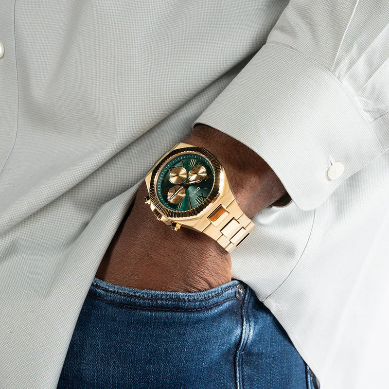 Guess Men's Gold Watch, Green Dial | Gw0703g2 by i-watch