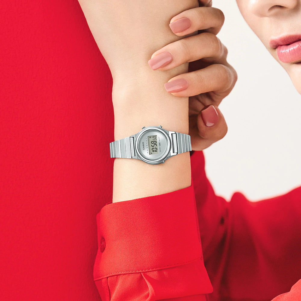 Casio Unisex Chrome Resin & Stainless Steel Watch, Silver | La700we-7a by i-watch