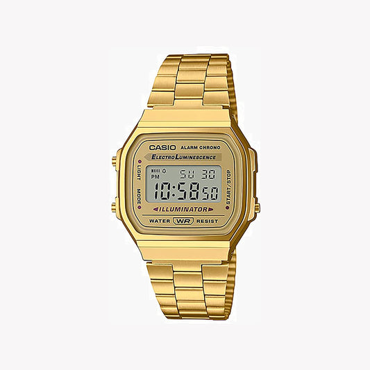 Casio A168WG-9W Montre unisexe vintage dorée