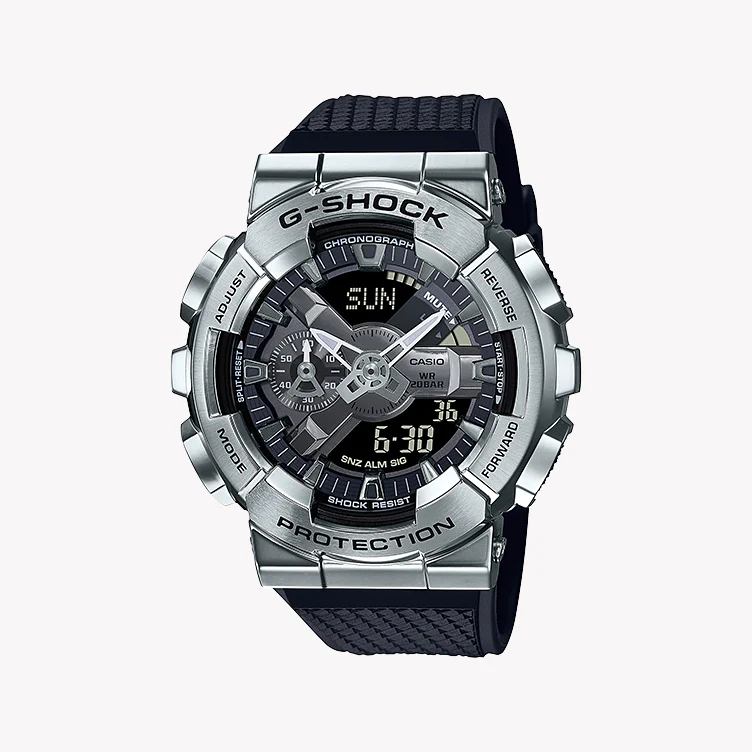 Casio G-Shock Gm-110-1adr - Adventure Awaits Men's Sporty Timepiece With Silver Case & Black Band by i-watch