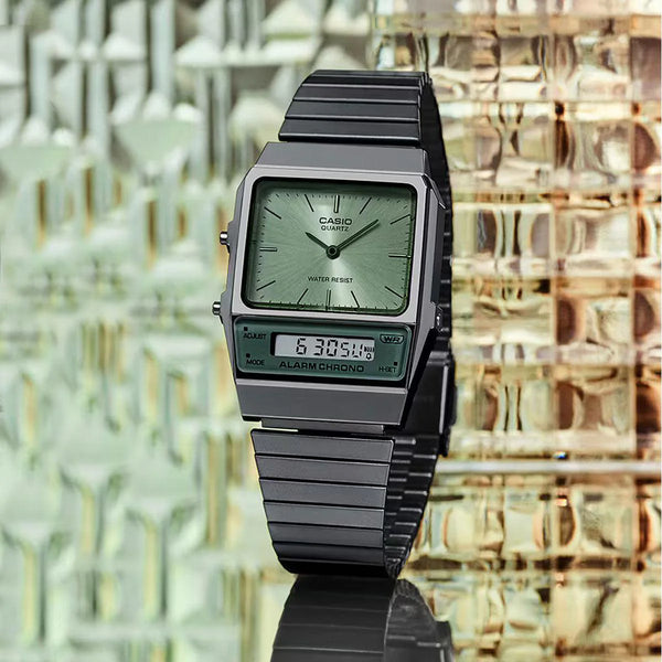 CASIO AQ-800ECGG-3A DYNAMIC ADVENTURER - SPORTY STYLISH WATCH WITH VIBRANT GREEN DIAL & ANALOG-DIGITAL DISPLAY-i-Watch-4