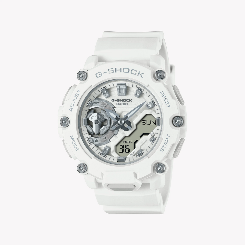 G-Shock Unisex White Resin Watch, Digital Dial | Gma-S2200m-7adr by i-watch