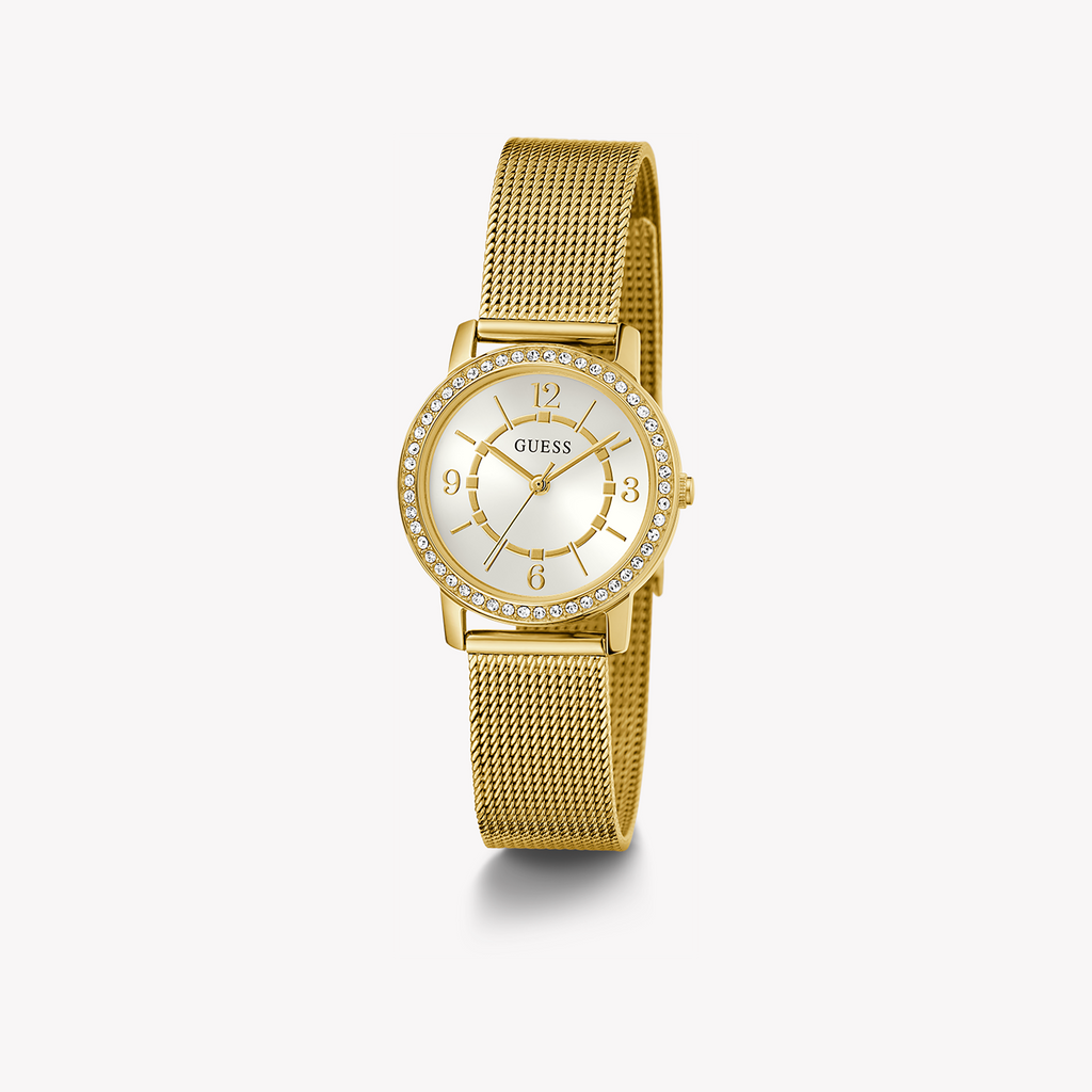 GUESS GW0534L2 ELEGANT TIMEPIECE - CHIC GOLD MESH WOMEN'S WATCH WITH WHITE DIAL-i-Watch-4