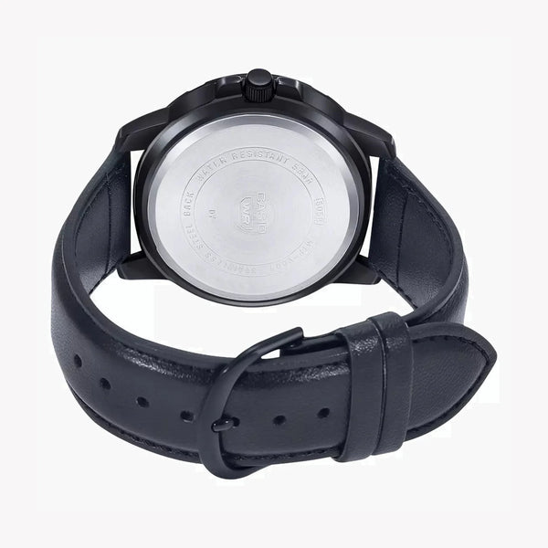 CASIO MTP-VD01BL-5BVUDF RUGGED ELEGANCE - MEN'S TIMEPIECE WITH BROWN DIAL & BLACK LEATHER BAND-i-Watch-2