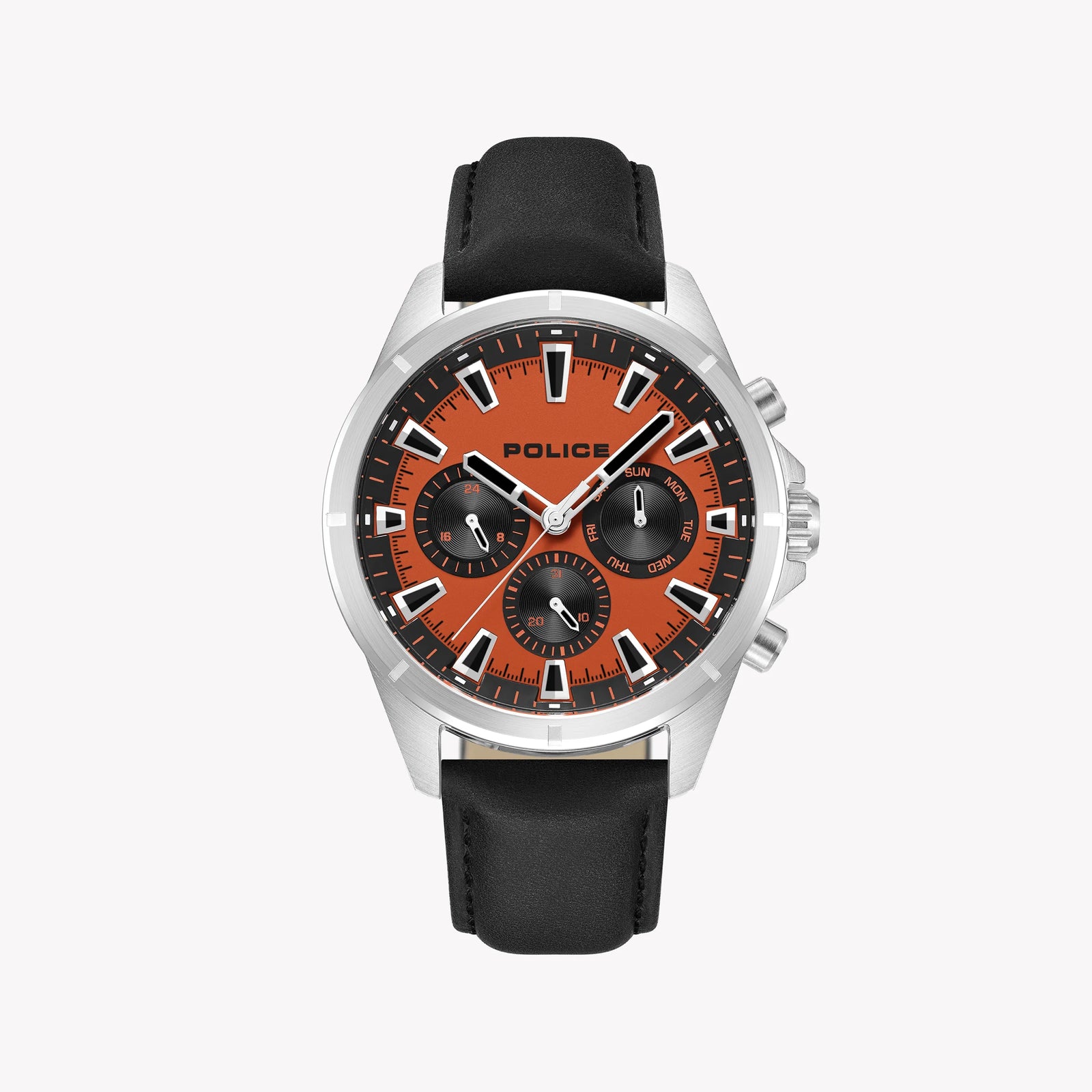 Police Men's Silver Watch, Orange Dial | Pewjf0005804 by i-watch
