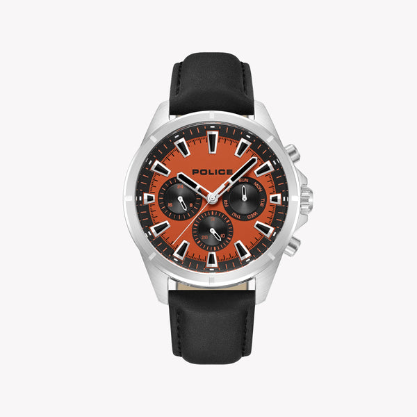 Police Men's Silver Watch, Orange Dial | Pewjf0005804 by i-watch