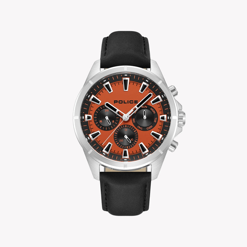 Police Men's Silver Watch, Orange Dial | Pewjf0005804 by i-watch