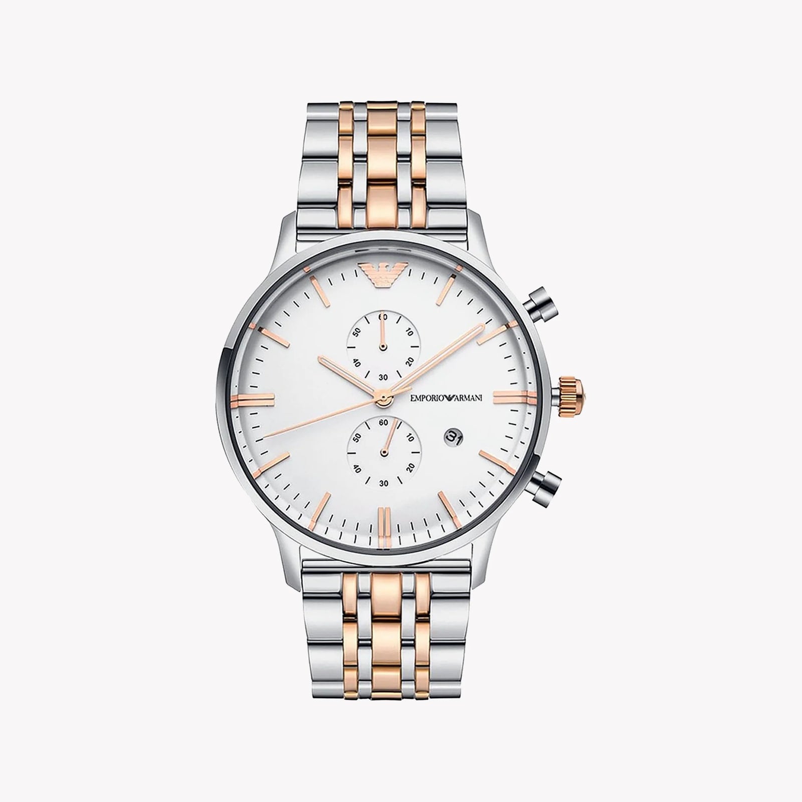 Emporio Armani Women's Silver Watch, White Dial | Ar0399 by i-watch