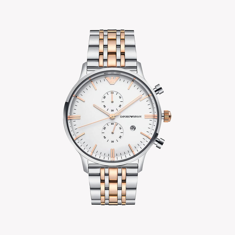 Emporio Armani Women's Silver Watch, White Dial | Ar0399 by i-watch