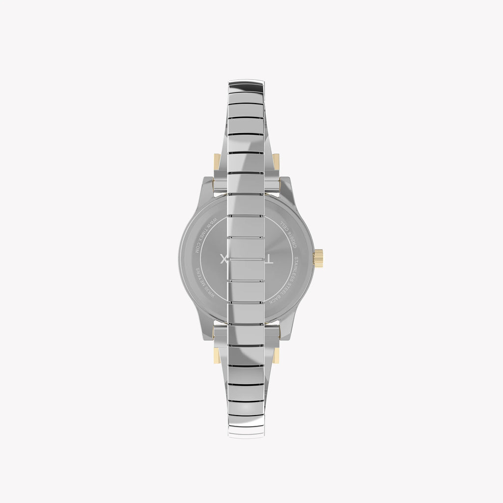 TIMEX TWO-TONE CHARM - ELEGANT WOMEN’S SEMI BANGLE WATCH WITH CRYSTAL ACCENTS-i-Watch-2