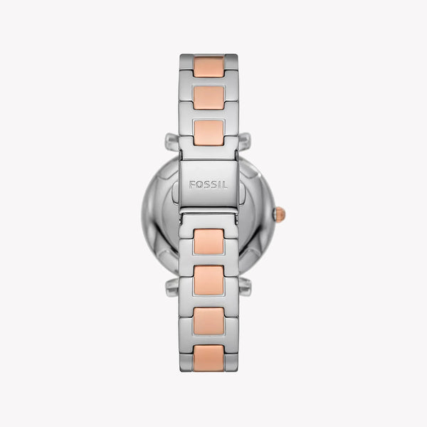 Fossil Women's Rose Gold Watch, Silver Dial | Es5156 by i-watch