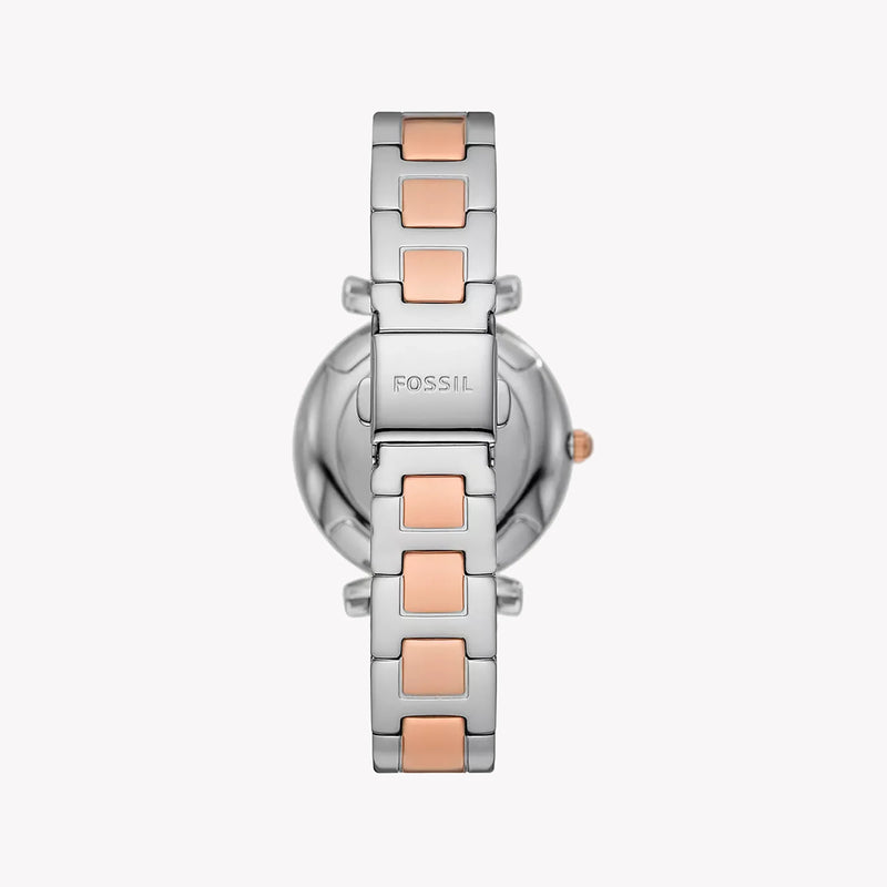 Fossil Women's Rose Gold Watch, Silver Dial | Es5156 by i-watch