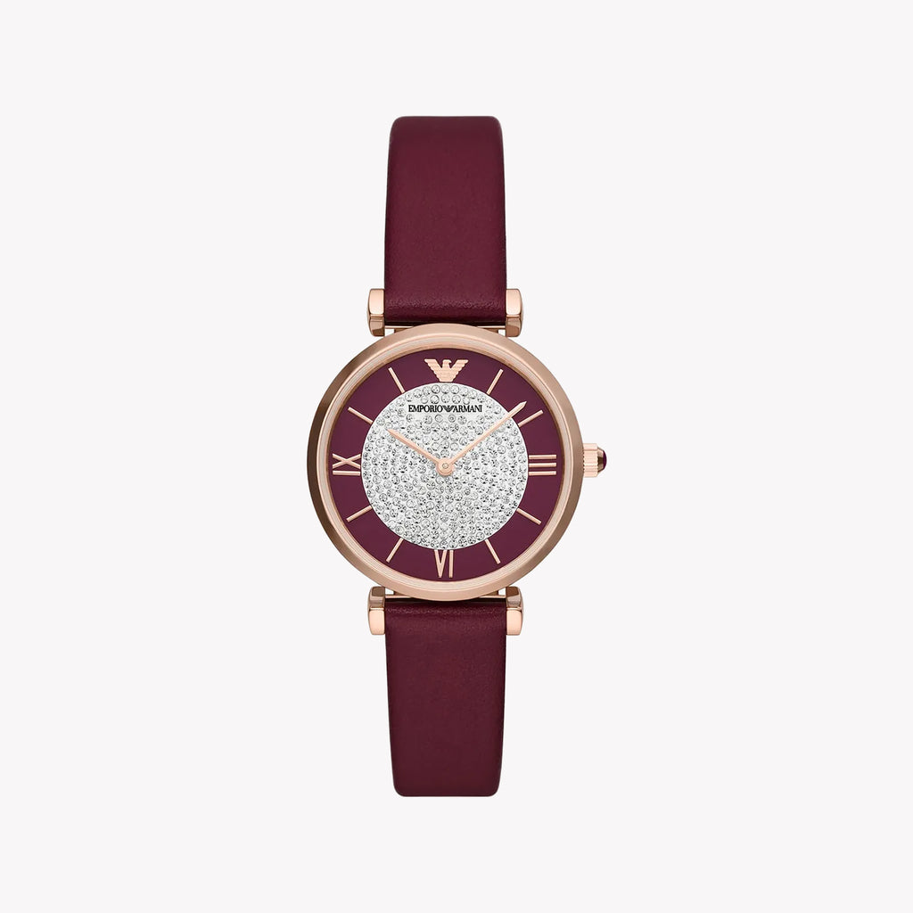 EMPORIO ARMANI AR11487 CHIC RADIANCE - BURGUNDY BEAUTY WITH MULTICOLOR DIAL