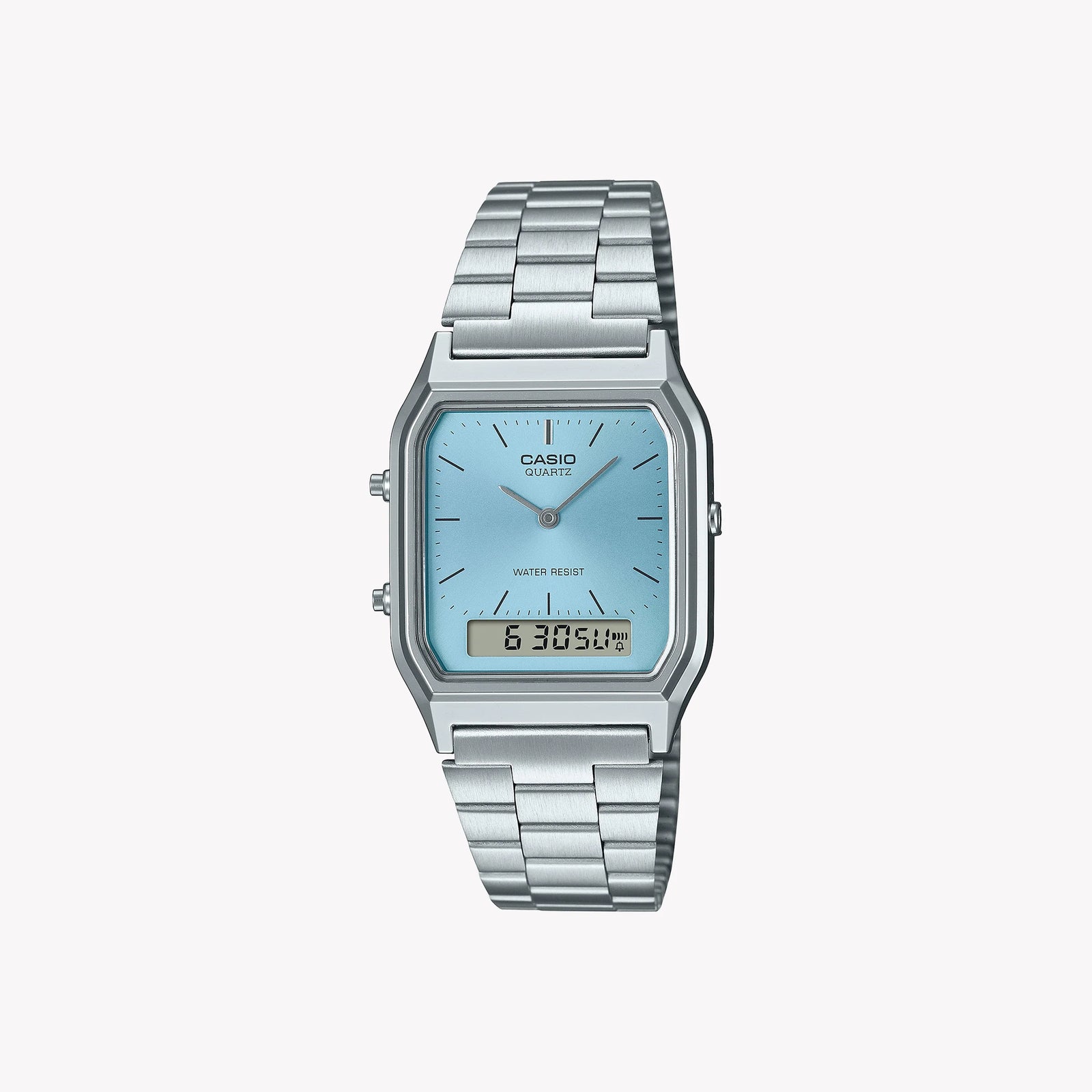 Casio Women's Silver Resin Watch, Cyan Dial | Aq-230a-2a1mqy – i-watch