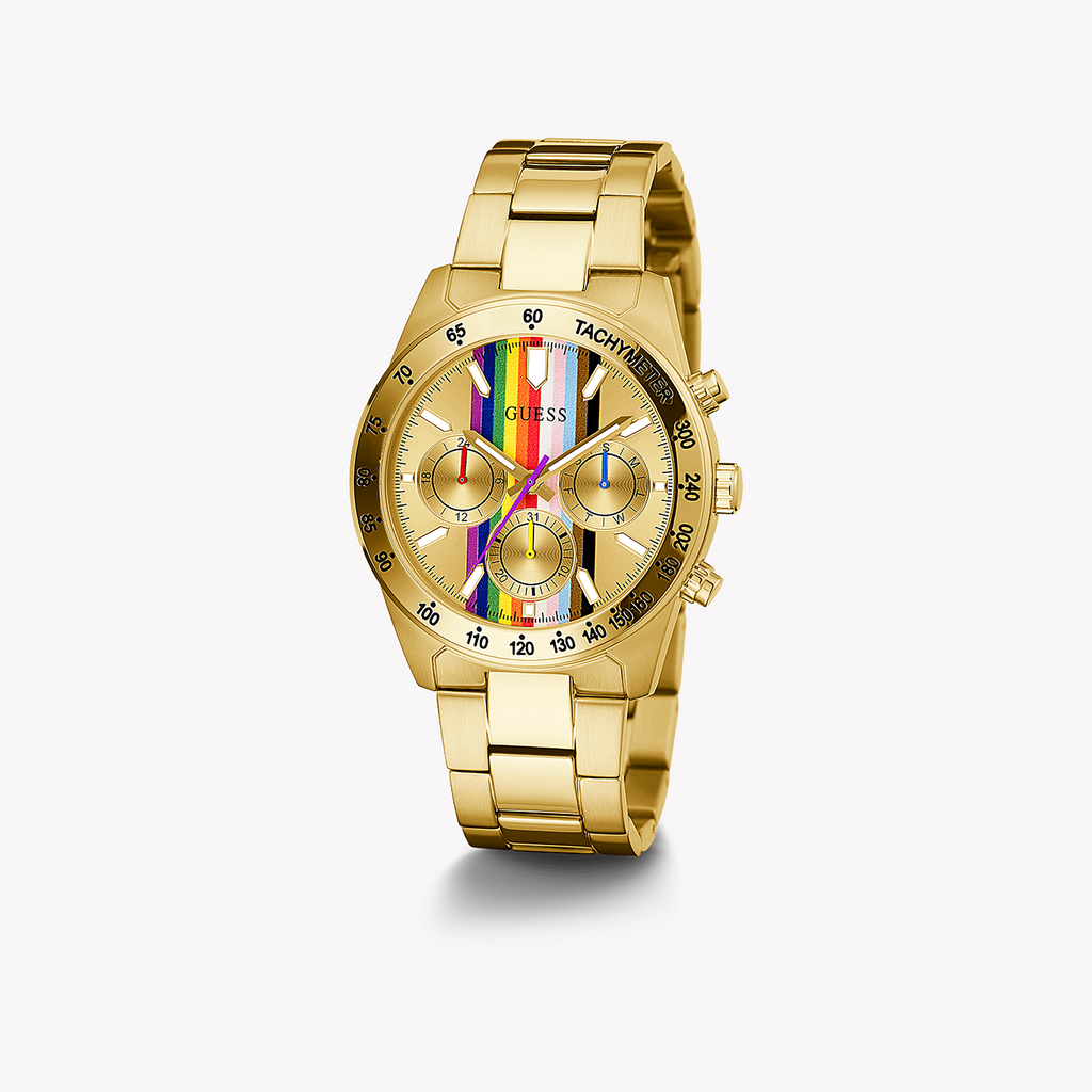 GUESS GW0434G1 BOLD AURUM - VIBRANT MULTICOLOR DIAL MEN'S TIMEPIECE WITH GOLD STAINLESS STEEL BAND-i-Watch-4