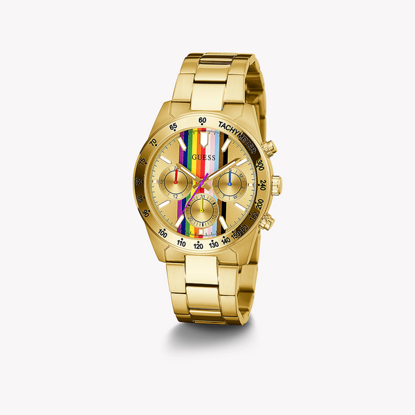 Guess Men's Gold Stainless Steel Watch, Multicolor Dial | Gw0434g1 by i-watch