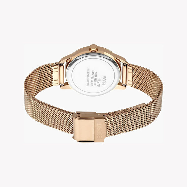 Esprit Women's Rose Gold Stainless Steel Watch, Silver Dial | Es1l112m0035 by i-watch
