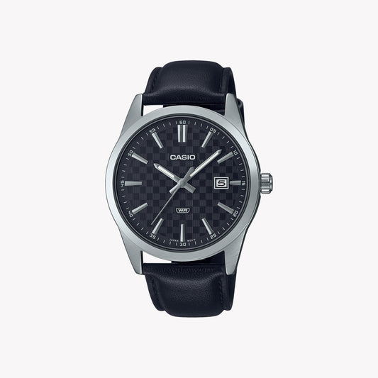 Casio MTP-VD03L-1A analoge silberne Herrenuhr