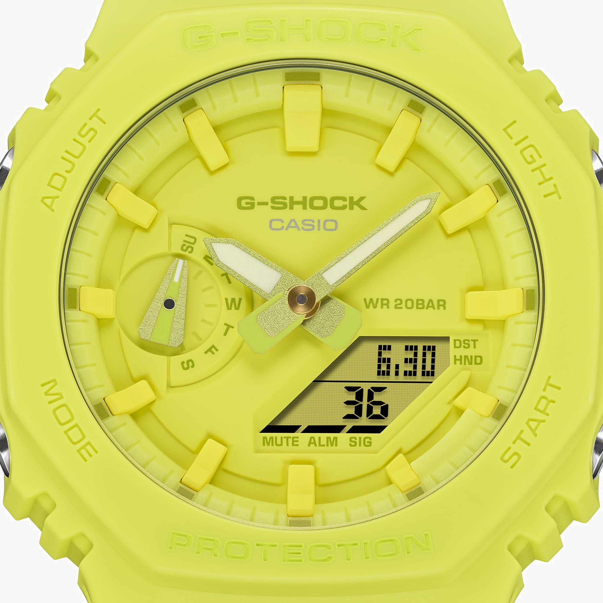 CASIO G-SHOCK GA-2100-9A9DR - VIBRANT YELLOW OAK - MEN'S ATHLETIC TIMEPIECE