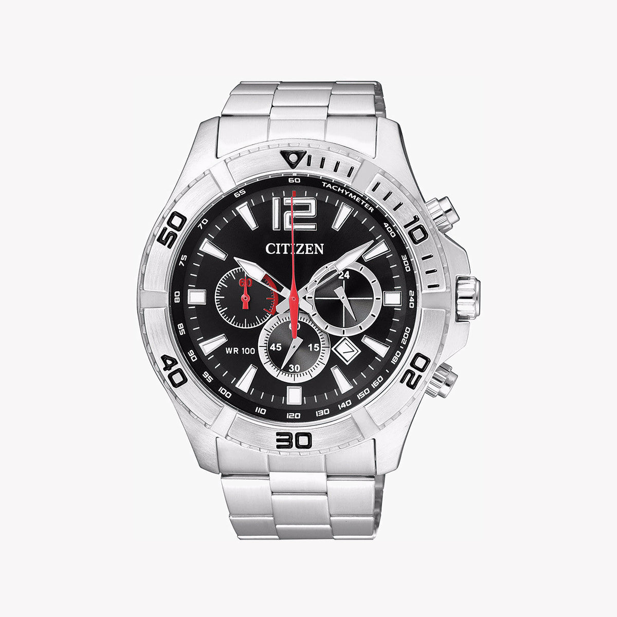 CITIZEN AN8120-57E MEN'S TIMEPIECE - STYLISH QUARTZ CHRONOGRAPH WITH WATER RESISTANCE & STAINLESS STEEL BAND