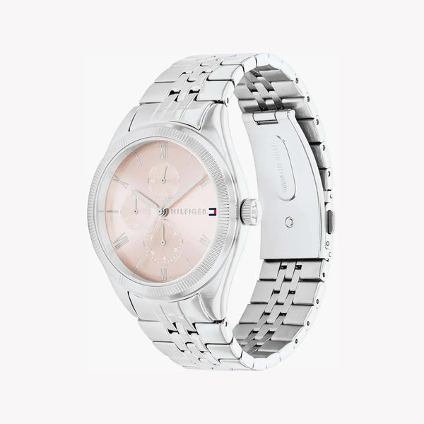 Tommy Hilfiger Women's Silver Watch, Pink Dial | 1685262 by i-watch